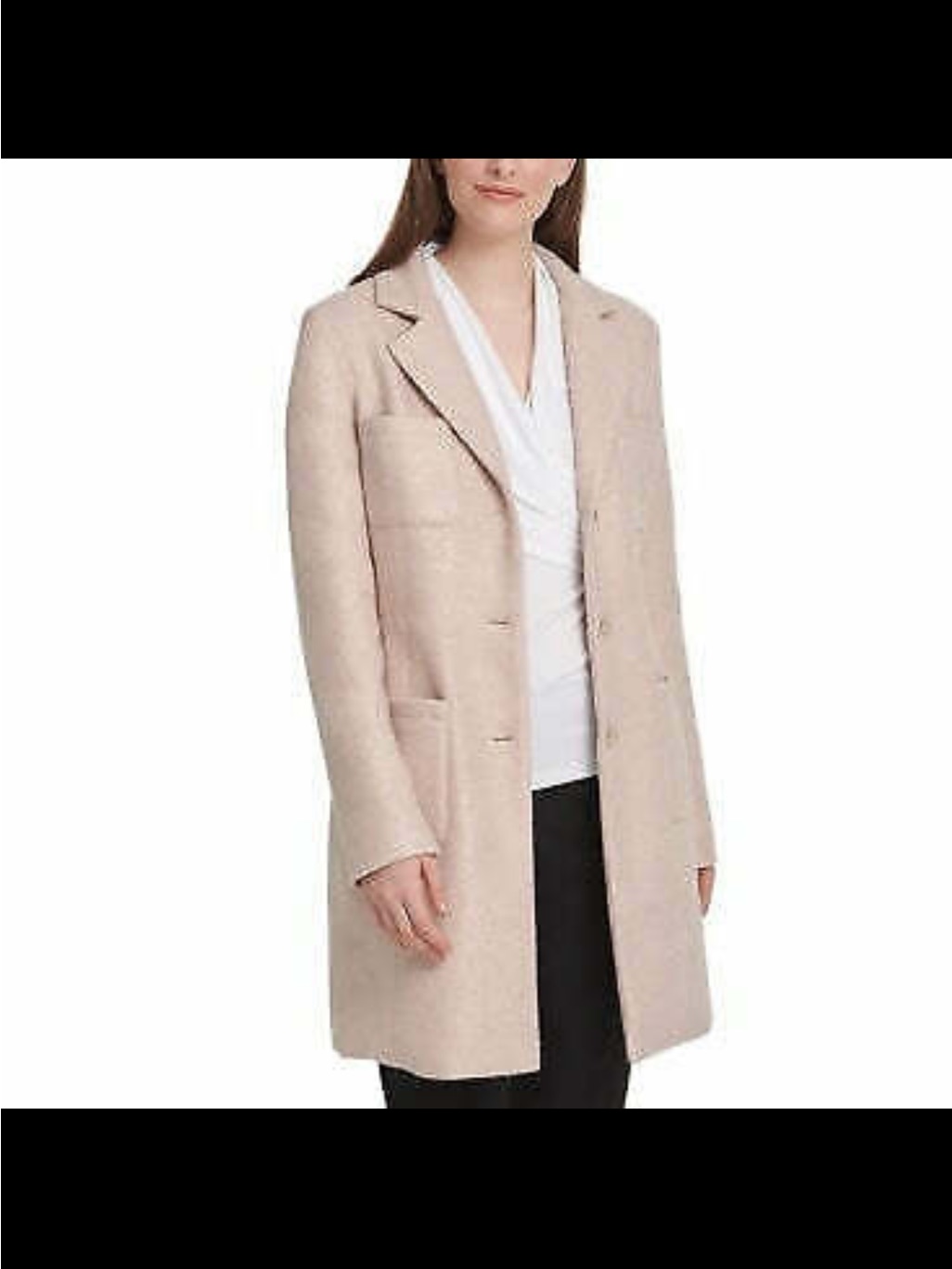 Dkny Light Beige Tailored Trench Coat